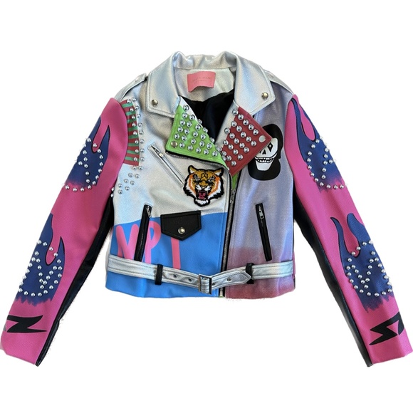 Azalea Wang Periodt Faux Leather Studded Jacket - Picture 1 of 3